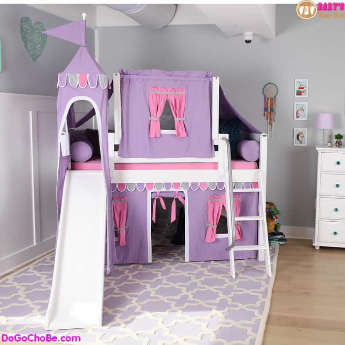 Việc treo rèm cho các giường tầng sẽ tạo ra không gian riêng tư, tĩnh lặng trong phòng ngủ giúp các bé ngủ ngon hơn. Bên cạnh đó, rèm còn khiến không gian trẻ trung, ấn tượng và độc đáo hơn, giúp các bé trẻ có được một không gian sống đẹp mắt và thú vị.